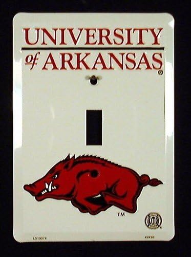 Pride Plates Arkansas Razorbacks Light Switch Cover (Single) Arkansas Razorbacks Light Switch Guard Protection Cover (Single)