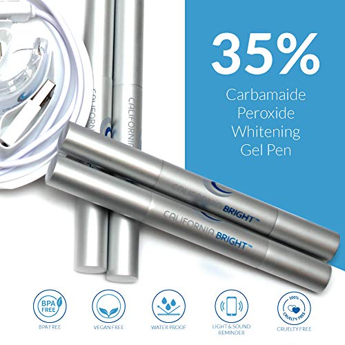 California Bright Smart Teeth Whitening Home Kit with 16X LED Light