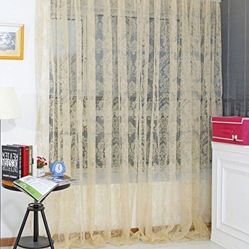 2Pcs Light Yellow Color Ready Made Curtains Yarn For Living Room Tulle Curtains Yran Home White Sheer Curtains Voile Customize