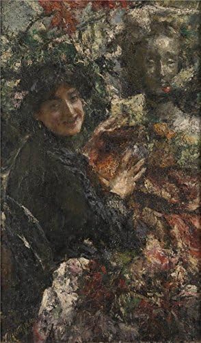 The Perfect Effect Canvas Of Oil Painting 'Antonio Mancini - Aurelia,about 1906' ,size: 10x17 Inch / 25x43 Cm ,this High Resolution Art Decorative Canvas Prints Is Fit For Bedroom Decor And Home Decoration And Gifts