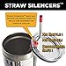 RAINIER Reusable Food-grade Silicone Rubber Straw Tips and Silencers for Stainless Steel Drinking Straws, Set of 8 | No-Burn/Freeze Straw Covers Protect Lips/Teeth | Fits All 6mm (0.24”) Metal Straws