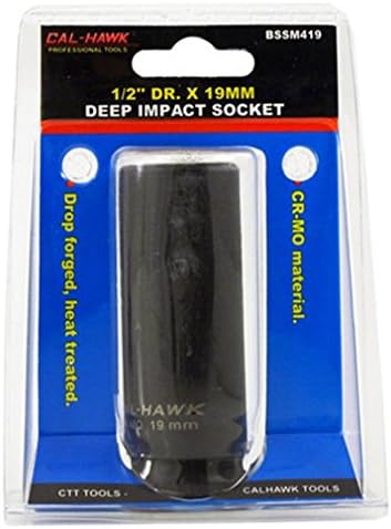 1/2" Drive 19mm Deep Impact Socket Wrench Metric Auto Tire Wheel
