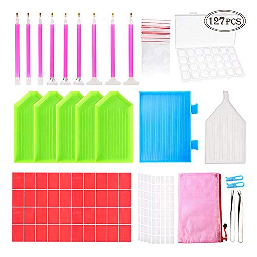 Martinimble 127 Pcs 5D DIY Diamond Painting Tools Kit DIY Painting Accessories Cross Stitch Art Kits