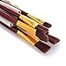 10 Professional Paint Brushes Set Long Handle Synthetic For Oil Acrylic With Roll Up Canvas Holder