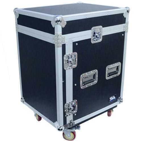 Seismic Audio SAMRC12U 12 Space Rack Case with Slant Mixer Top and