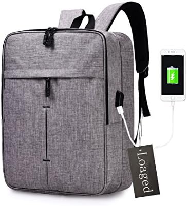 Anti-theft Laptop Backpack, Loaged Business Bags with USB Charging Port Water Resistant School Bookbag for College Travel Backpack for 15.6-Inch Laptop and Notebook