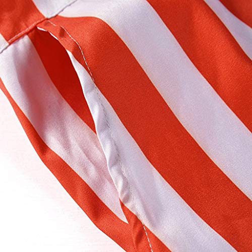 2019 Shirts Deals ! Men's American Flag Striped Button Short Sleeve Top Shirt Siamese Pants Red - Thumbnail 5