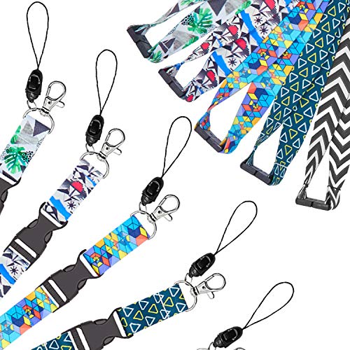YOUOWO Lanyard for id Badge Holder Keys Women Cruise Lanyards for Ship Card Breakaway Safety Quick Release Office Neck Lanyards Wide 2cm 5 Pack