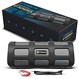 TREBLAB FX100 - Extreme Bluetooth Speaker - Loud, Rugged for Outdoors, Shockproof, Waterproof IPX4, Built-In 7000mAh Power Bank, HD Audio w/ Deep Bass, Portable Wireless Blue Tooth Microphone Mic