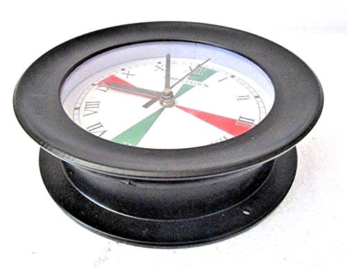 Brass Blessing Large - Ship's Clock - Marine Radio Room Clock - Roman - Aluminium - Boat/Maritime/Nautical (5008B)