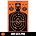25 & 50 Pack - Reactive Splatter Shooting Target - 12 x 18 Reactive Splatter Orange Target - Targets for Indoor/Outdoor Range - Best Target for Rifles, Pistols, Handguns, Airsoft and Shotguns