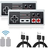 Wireless NES Mini Classic Rechargeable Controller,NES Wireless Gamepad for Nintendo Mini NES Classic Edition, Wireless Joypad &amp; Gamepads Controller (2 Pack)
