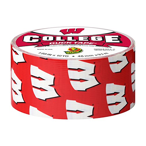 Duck Brand 241408 University of Wisconsin College Logo Duct Tape, 1.88-Inch by 10 Yards, Single Roll