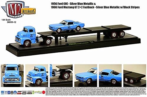 1956 Ford COE & 1966 Ford Mustang GT 2+2 Fastback (14-11) M2 Machines * Auto-Haulers Release 12 * 2014 Castline Premium Edition 1:64 Scale Die-Cast Vehicle Set (Limited to 6,000 Pieces World Wide)