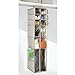 mDesign Soft Fabric Over Rod Hanging Closet Organizer - Holds Shoes, Boots Handbags, Clutches, Accessories - 16 Section Storage Unit - Chevron Zig Zag Print - Taupe/Natural