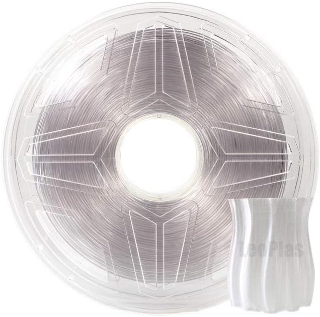 LeoPlas 1kg 1.75mm Clear PETG Filament for 3D Printing Supplies Printer Consumables