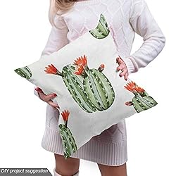 Ambesonne Cactus Fabric by The Yard, Cacti Spikes