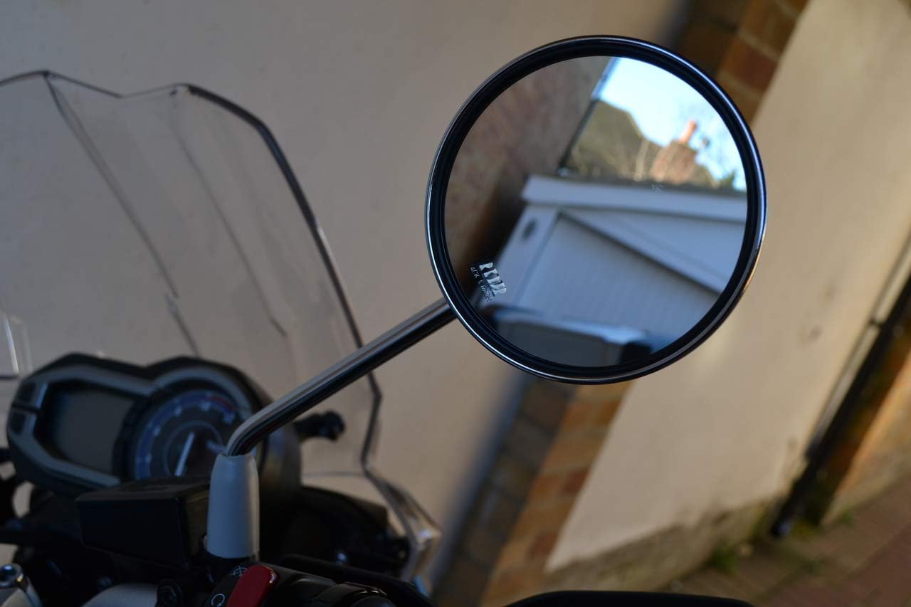 Chrome Scooter Rear View Mirrors for Commuter or Mopeds (1x8mm Right Clockwise & 1x8mm Left Anticlockwise) - Image 5