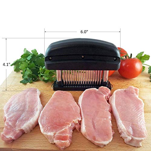 Meat Tenderizer, 48 Stainless Steel Ultra Sharp Needle Blades Tenderizer Tool Needle, Meat Cooking Tools for Tenderizing Beef, Pork, Steaks, Lamb and BBQ