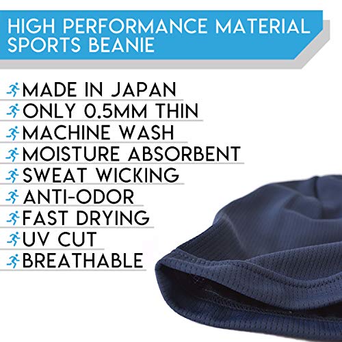 CHARM Sports Beanie Lightweight Mens - Light Weight Moisture Wicking Womens Fitness Running Cycling Gym Active Wear Casualbox Khaki - Thumbnail 2