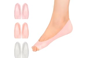 ZFYOUNG 3 Pairs Moisturizing Gel Socks，silicione Socks，Prevent Dry and Cracked Heels，Soft Feet Moisturizer Spa & Pedicure Socks,Day & Night Socks W4-10 | M5-8（Skin Color, Pink, White）