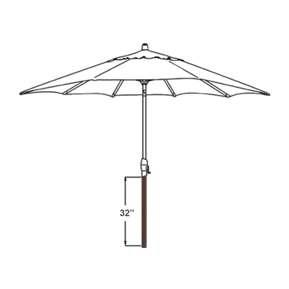 Treasure Garden 32 Inch Bottom Pole Replacement For Model 9209 Umbrella Black Buy Online In Barbados At Desertcart