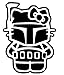 Boba Fett Hello Kitty Star Wars WHITE Vinyl Car/Laptop/Window/Wall Decal