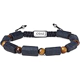 COAI Men’s Raw Crystal Bracelet, Tiger Eye & Black Tourmaline Bracelet for Men Gift for Him