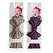 Baby Bling Bows Newborn to Little Girls Hair Bow - Shabby Dot and Classic Knot Headbands Toddlers Hair Accessories, One Size (2 Pack - Taupe Dot and Lilac)