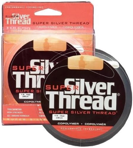 Silver Thread Super Filler Spools, Clear, 4-Pound Test/330-Yard