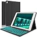 iPad Keyboard Case for iPad 2018(6th Gen),iPad Pro 2017 (5th Gen),iPad Pro 9.7,iPad Air 2 and iPad Air - Slim PU Leather Folio Cover – 7 Color Backlight - Auto Wake/Sleep- Black