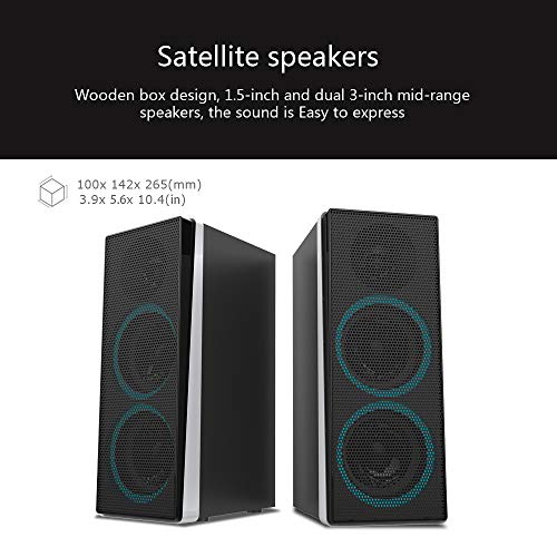 ineo Wooden 2.1 Gaming/PC Speakers with Subwoofers and Individual Control Box (W403) - Thumbnail 2