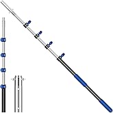 Pool Pole Telescopic 16FT Heavy Duty Upgraded Aluminum, 16 Ft Extension/Extendable Telescoping Tool for Above Ground/Inground Swimming Cleaning Supplies Accessories, Leaf Skimmer/Brush/Net/Vacuum/Mesh