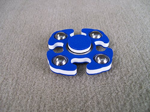 JWraps Original Anchor Dual Color Fidget Spinner EDC Toy in Blue & White Sandwich Body Color.