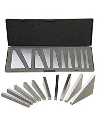Anytime Tools, set de bloques de ángulos 1°, 2°, 3°, 4°, 5°, 10°, 15°, 20°, 25°, 30° precisión +  20 Segundos, herramientas de maquinista, juego de 10 piezas