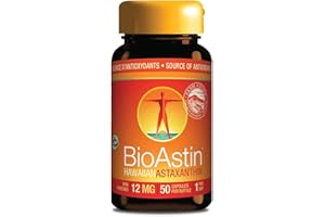 BioAstin Hawaiian Astaxanthin, 12mg, 50ct, Hawaiian Grown Antioxidant