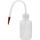 EISCO Wash Bottle, 500ml - Polyethylene - Translucent, Unbreakable - Screw Cap with Flexible Delivery Tube for Dispensing Liq