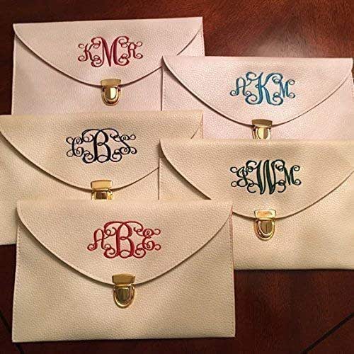 monogrammed leather purse