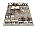 Bathroom Rules Wood Sign - Vintage or Kids Decor - Thick Plaque