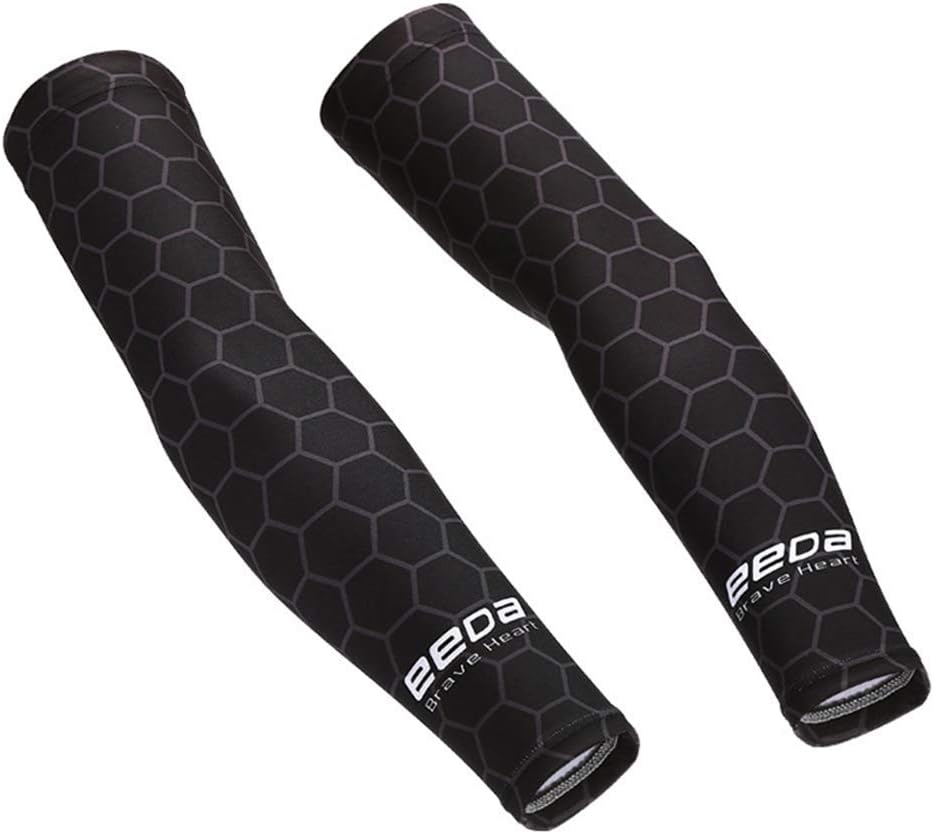 Bwiv Unisex Arm Sleeves for Sports UV Protection UPF 40+ Honeycomb Pattern Arm Coolers for Outdoor Activities 1 Pair