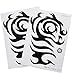 Kotbs 2 Sheets Totem Temporary Tattoos, Arm Body Art Make up for Men Women, Fake Tattoo Waterproof