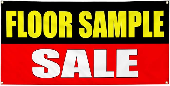 Amazon Com Vinyl Banner Sign Floor Sample Sale Black Red