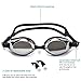 Street tribe Swimming Goggles, Professional Swim Goggles,Anti-Leakage, Anti-Fog,Anti-UV,with Nose Clip, Ear Plugs, Protection Case (Black/Silver)
