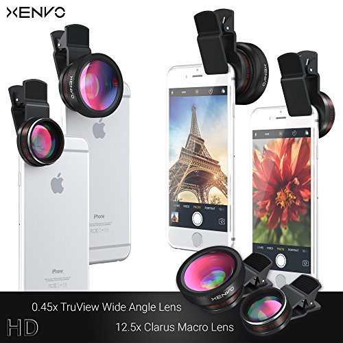 Xenvo-iPhone-Camera-Lens-Pro-Macro-Lens-Wide-Angle-Lens-Kit-Clip-On-Cell-Phone-Camera-Lenses-for-iPhone-7654-AndroidSamsung-Mobile-Smartphone