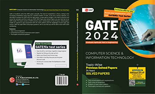 GATE 2024 : Computer Science and Information Technology - 34 Years' Topic wise Previous Solved Papers by GKP 2