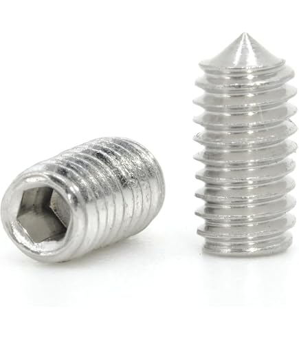 Maxmoral 20-Pack #8-32 X 1/2" Stainless Steel Cone Point Set Screws – Hex Grub Screws For Door Handles, Faucets, Cabinets, Furniture – Rust-Resistant 304 SS