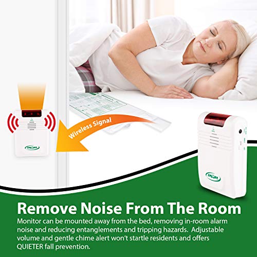 Smart Caregiver Wireless Bed Alarm System with Cordless Weight Sensing Bed Pad - 10" x 30" - Thumbnail 2