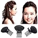 HuntGold 3Pcs Women Magic Fast Hair Bump It Up Insets Pads with Clip Sponge Hairpins Black