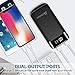 Power Bank 20000mAh Portable Charger Battery Pack 2 Output Ports Huge Capacity Backup Battery with LCD Display & Flashlight Compatible Smart Phone Almost All Android Phone and Others