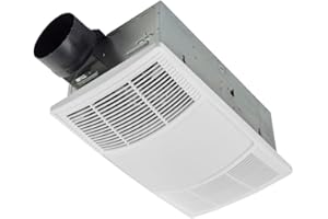 Broan-NuTone Bathroom Exhaust Fan with Heater Quiet 1.5 Sones, 80 CFM and 3-Level CCT Lighting, Powerful Ventilation and Warm Comfort for Any Bathroom